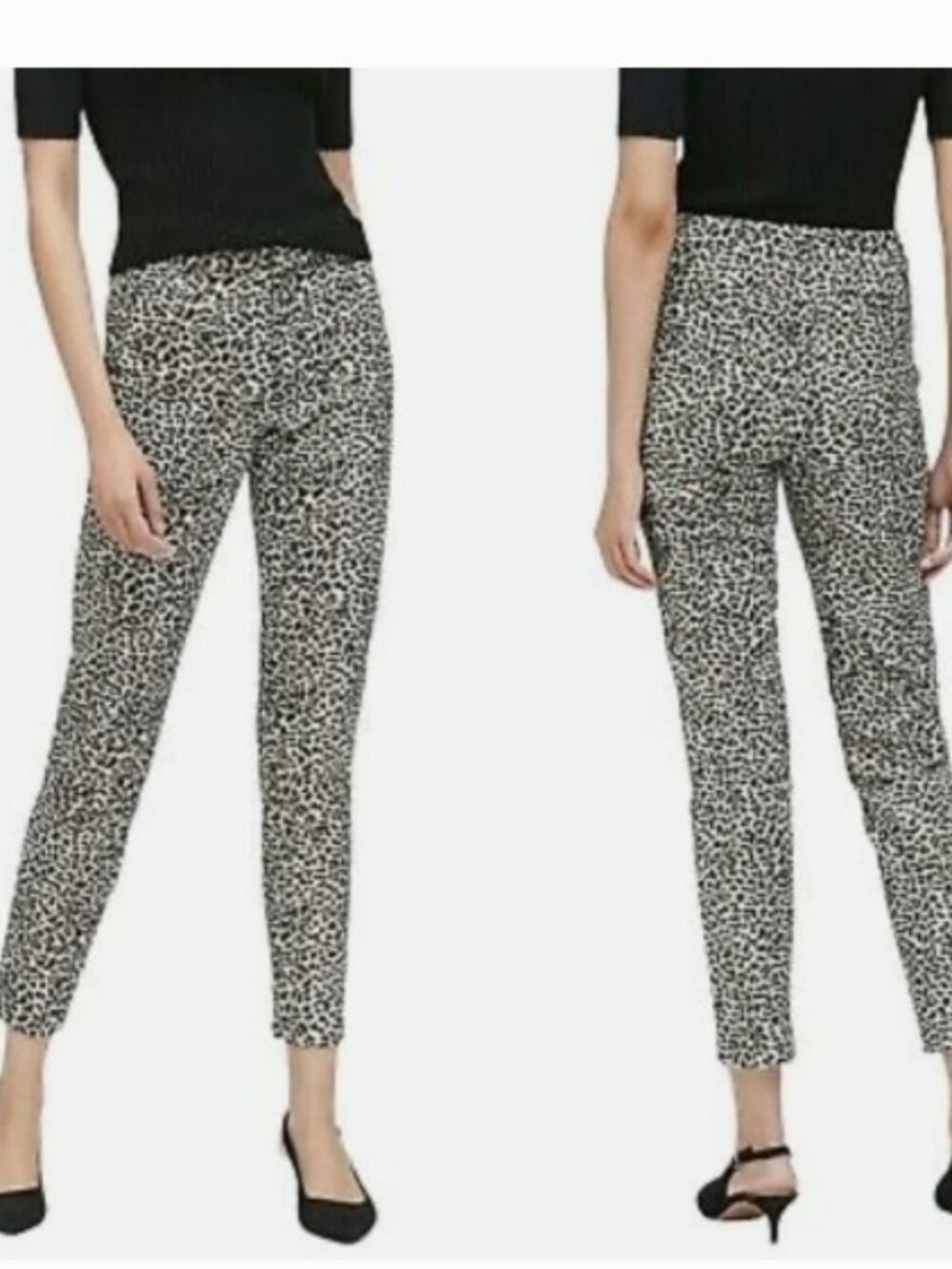 Banana Republic Sloan Bi-Stretch Metallic Leopard Pants 6
